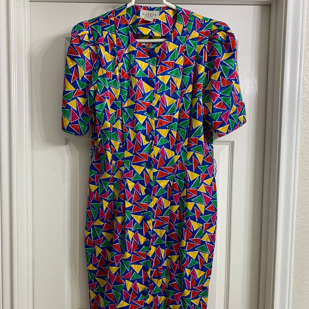 Papell Petites Women's Multi-Color Dress, Size 12P